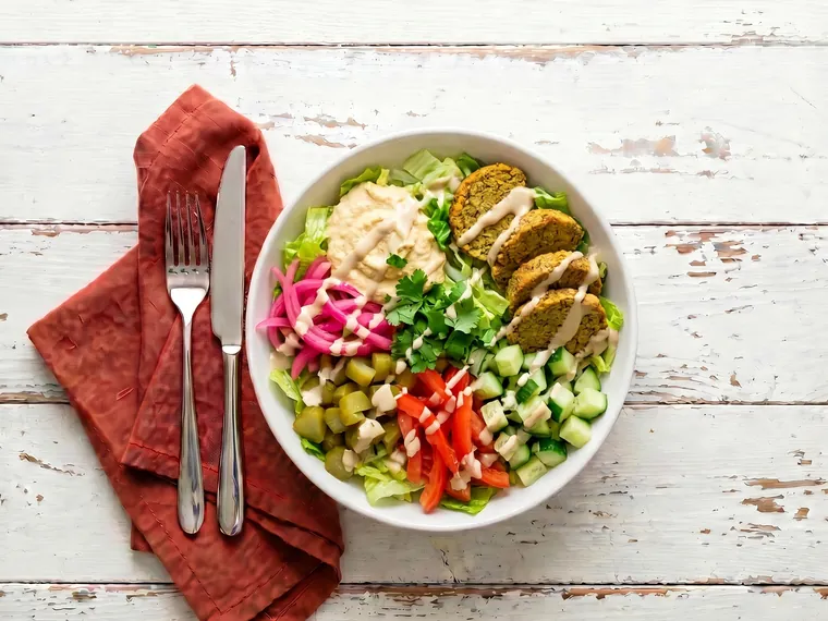 Baked Falafel Salad