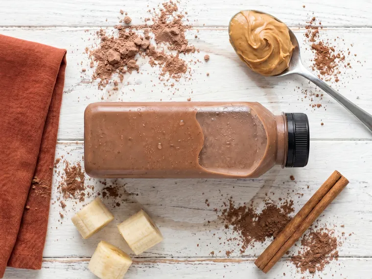 Banana Cinnamon Chocolate Protein Smoothie