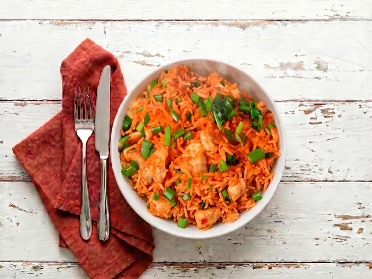 Chicken Schezuan Fried Rice Bowl